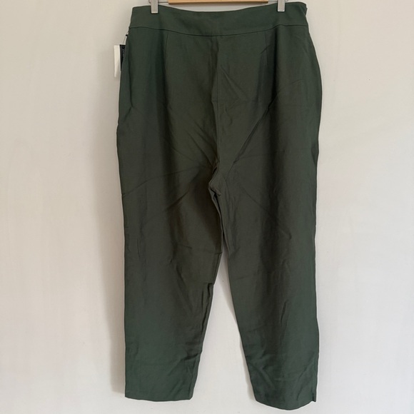 Leith Woman Trousers Pants Green Size XL - Picture 2 of 4